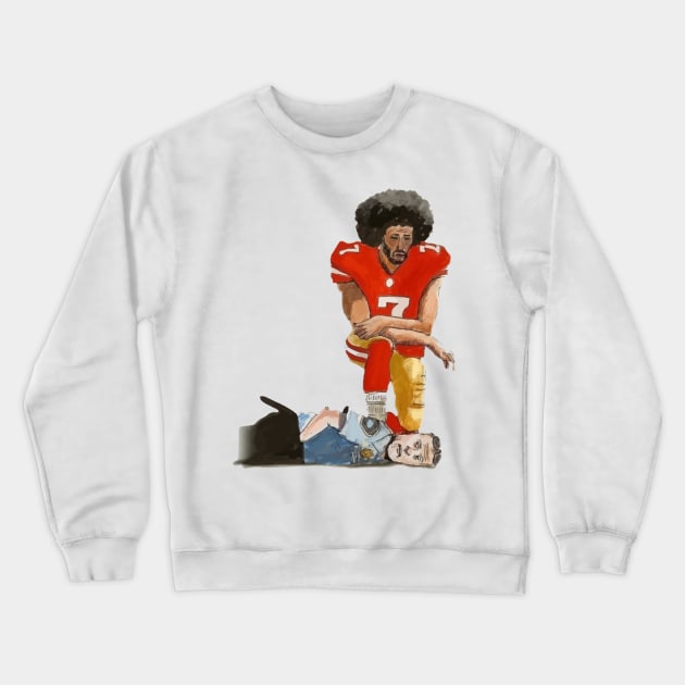 Colin Kaepernick - Derek Chauvin Crewneck Sweatshirt by Nashida Said